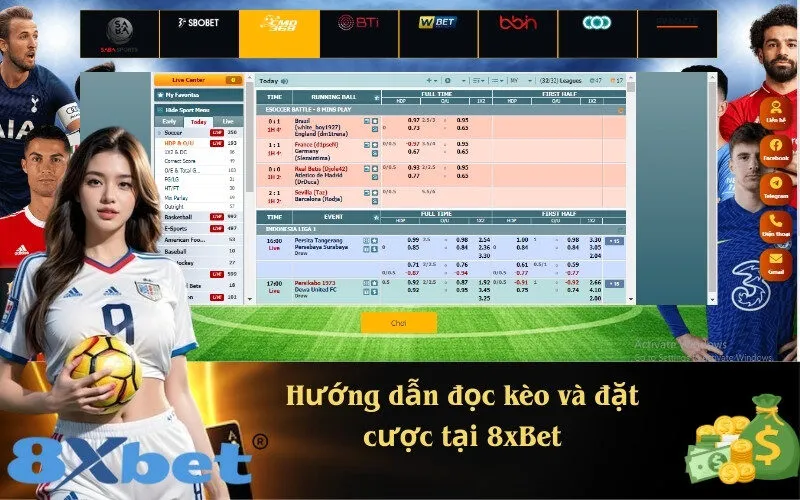 Hướng dẫn đọc kèo và đặt cược tại 8xBet